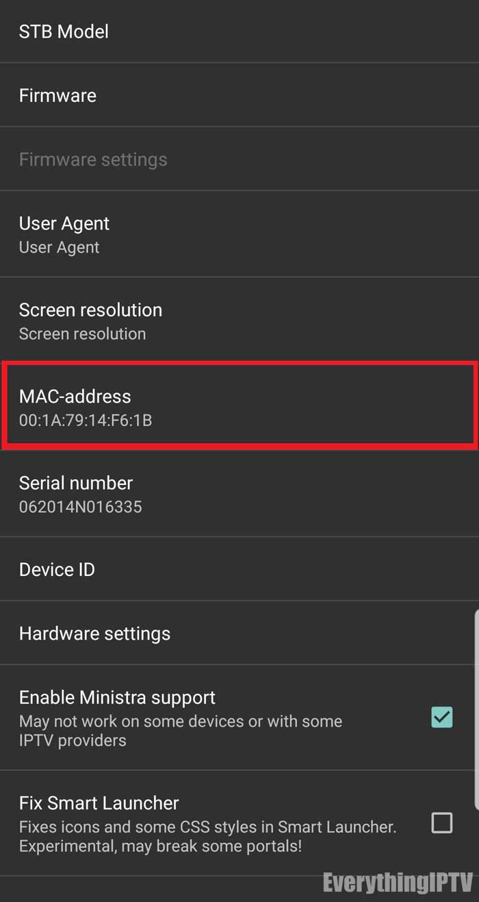find mac address using stb emulator on firestick